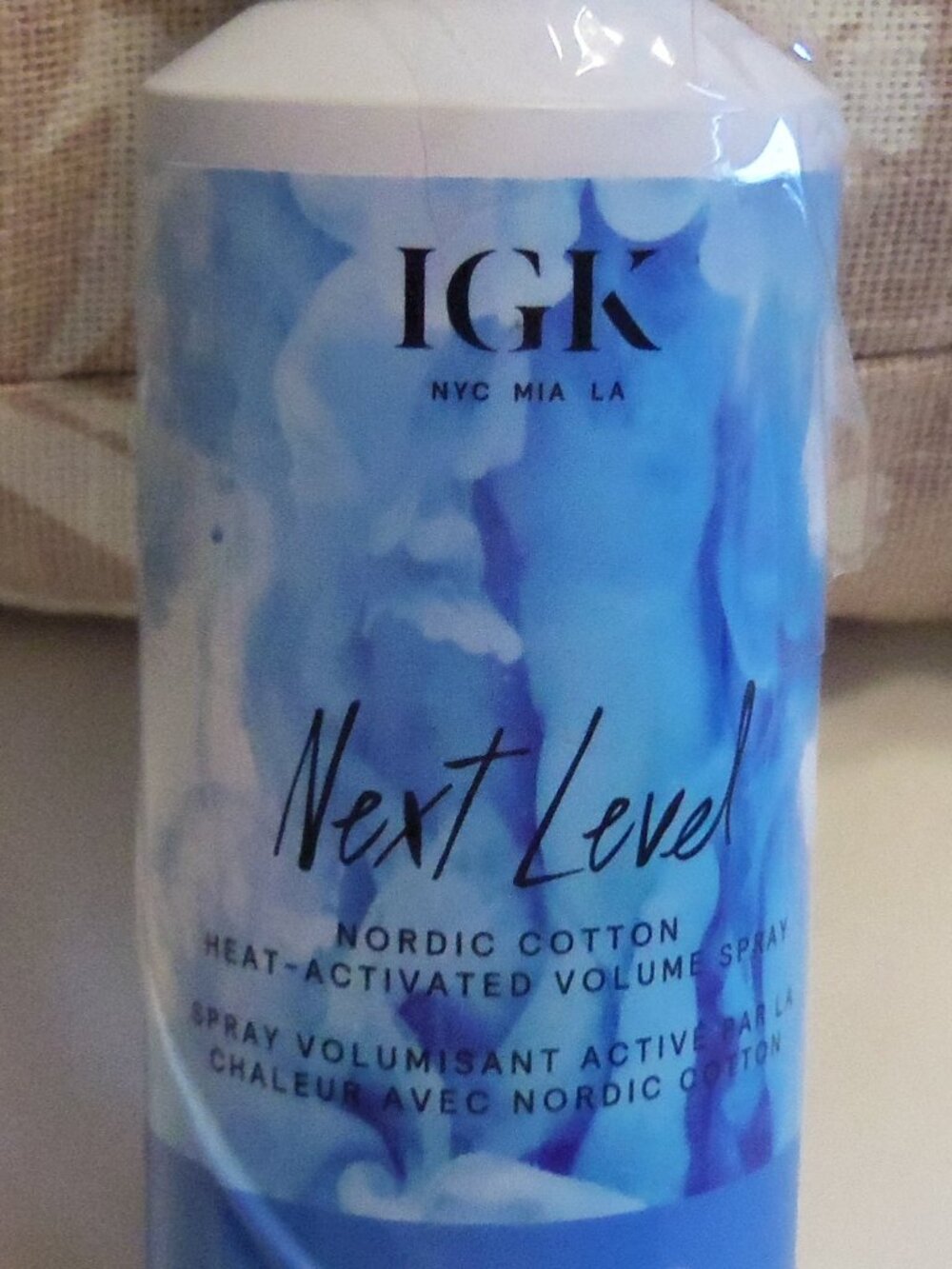 IGK Next Level Nordic Cotton Heat Activated Volume Spray 5.9 oz